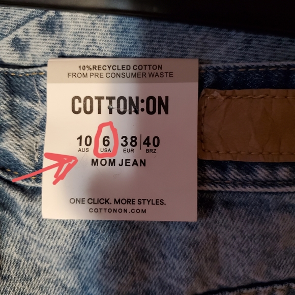 Cotton On High Rise Distressed Mom Jeans - Picture 6 of 14